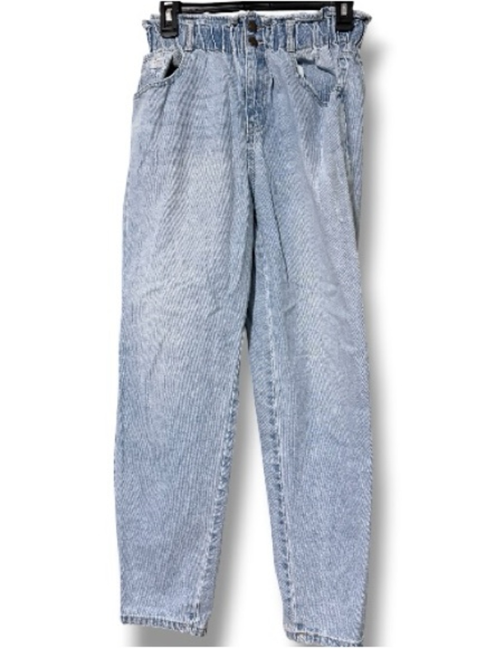 Elite Jeans size medium high waisted paper bag denim jeans button close casual